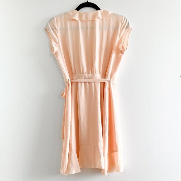 Sunday Best Wrap Dress (Peach) - Picture 9 of 11
